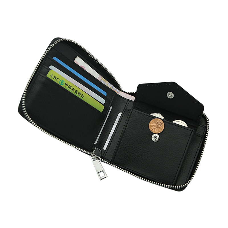 Sublimation konstläder plånböcker med dragkedja - små 