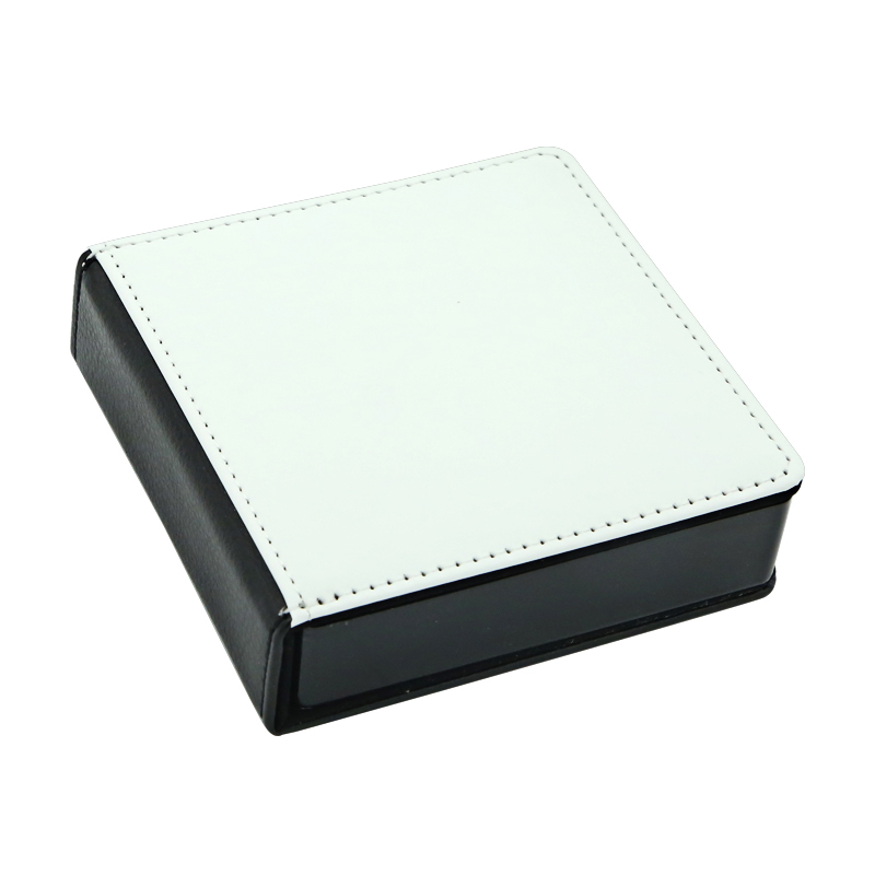 Sublimation Leatherette Sticky Notes Box - Fyrkantig