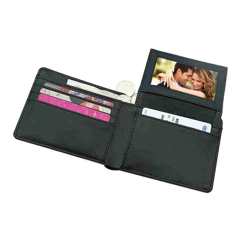 Sublimation Leather Bifold-plånbok för män med korthållare