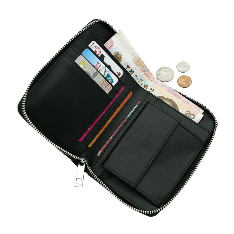 Sublimation konstläder plånböcker med dragkedja - mitten