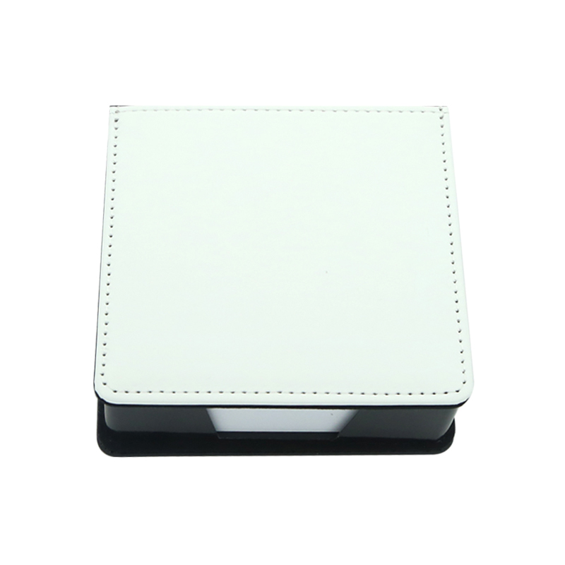 Sublimation Leatherette Sticky Notes Box - Fyrkantig