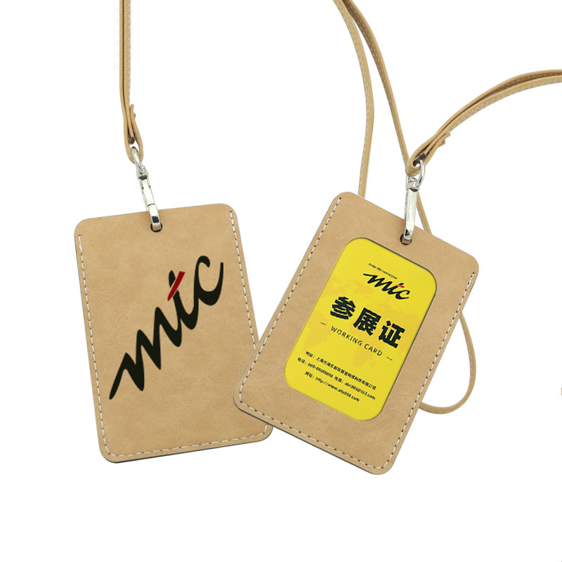 Sublimation Leatherette ID Badge Hållare - Rak
