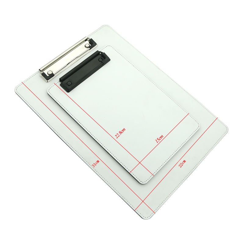 Sublimering PU läder urklipp med metallklämma - A4 Sublimering PU läder urklipp med metallklämma - A4
