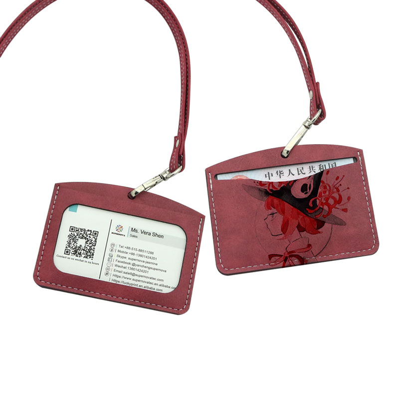 Sublimation Leatherette ID-märkehållare - Horisontellt dubbelt kortlager Sublimation Leatherette ID-märkehållare - Horisontellt dubbelt kortlager
