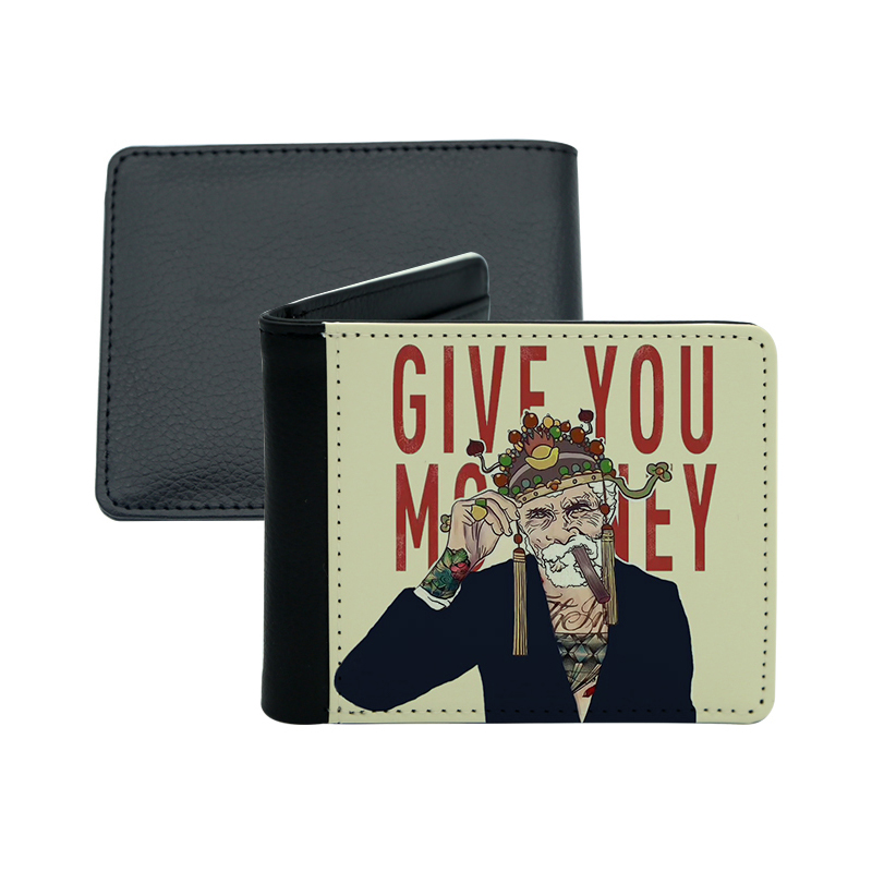Sublimation Leather Bifold plånbok för män Sublimation Leather Bifold plånbok för män
