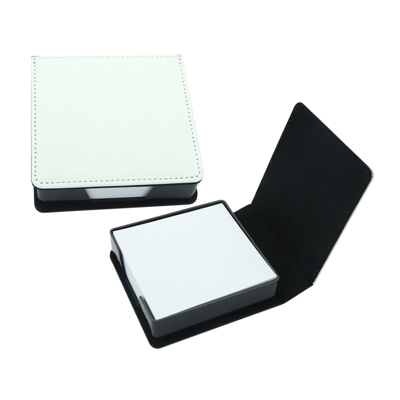 Sublimation Leatherette Sticky Notes Box - Fyrkantig
