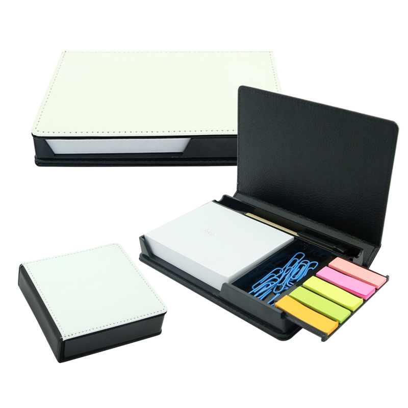Sublimation Leatherette Sticky Notes Box - rektangel