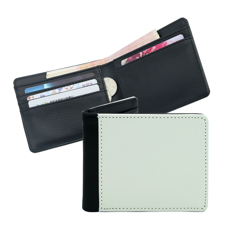 Sublimation Leather Bifold plånbok för män Sublimation Leather Bifold plånbok för män