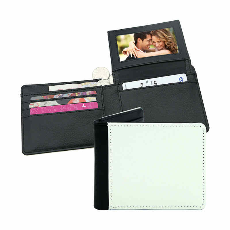 Sublimation Leather Bifold-plånbok för män med korthållare