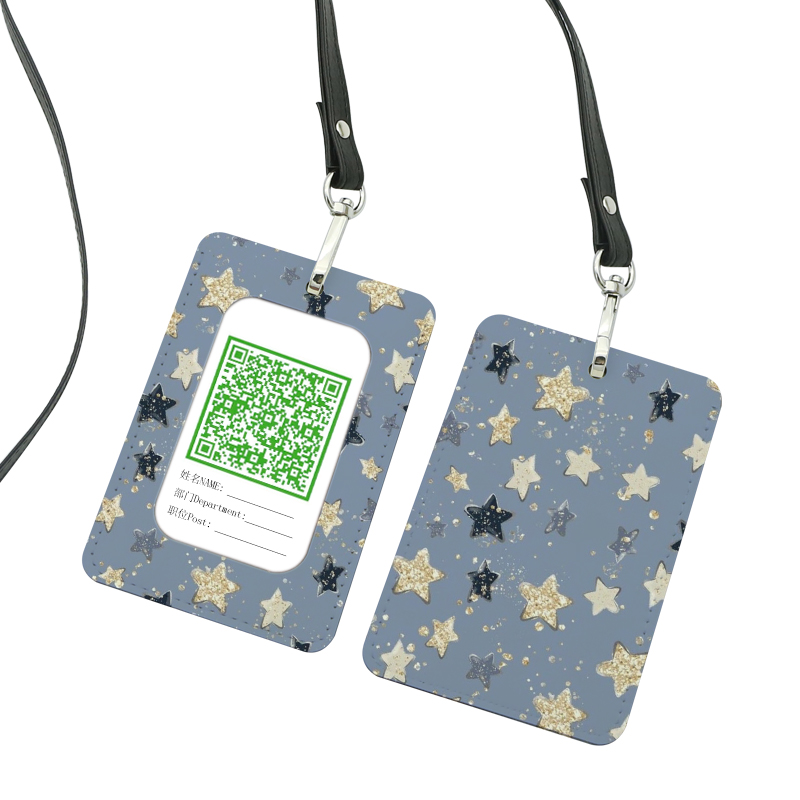 Sublimation Leatherette ID Badge Hållare - Rak