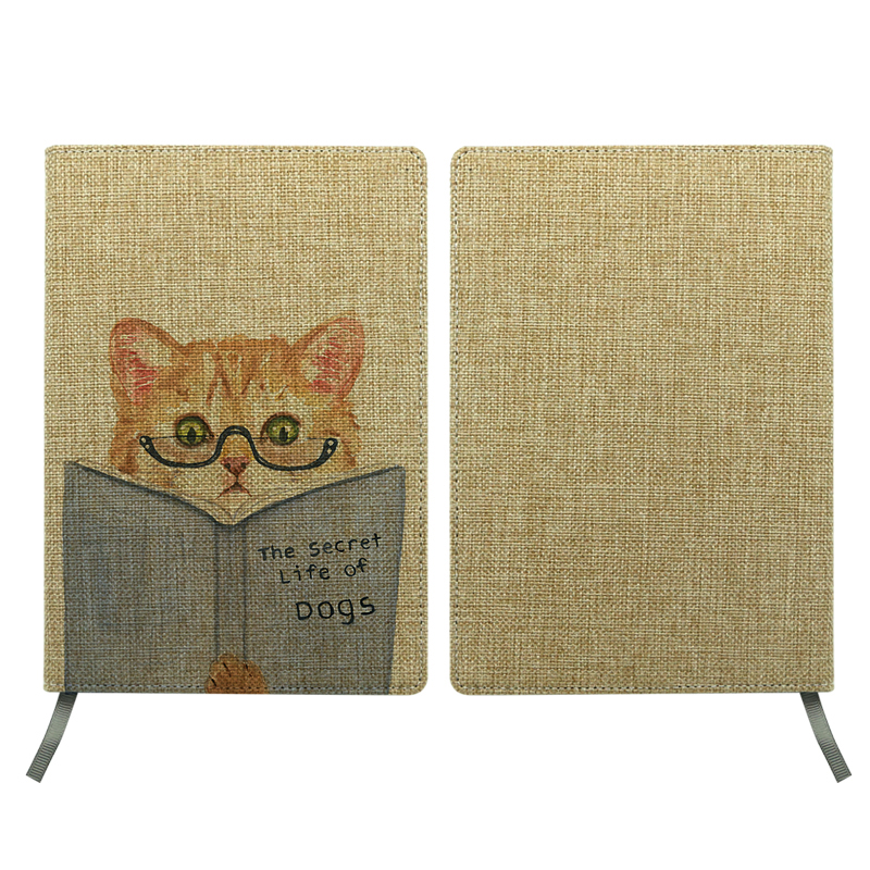 Sublimation Jute Changeable Notebook - A5 storlek