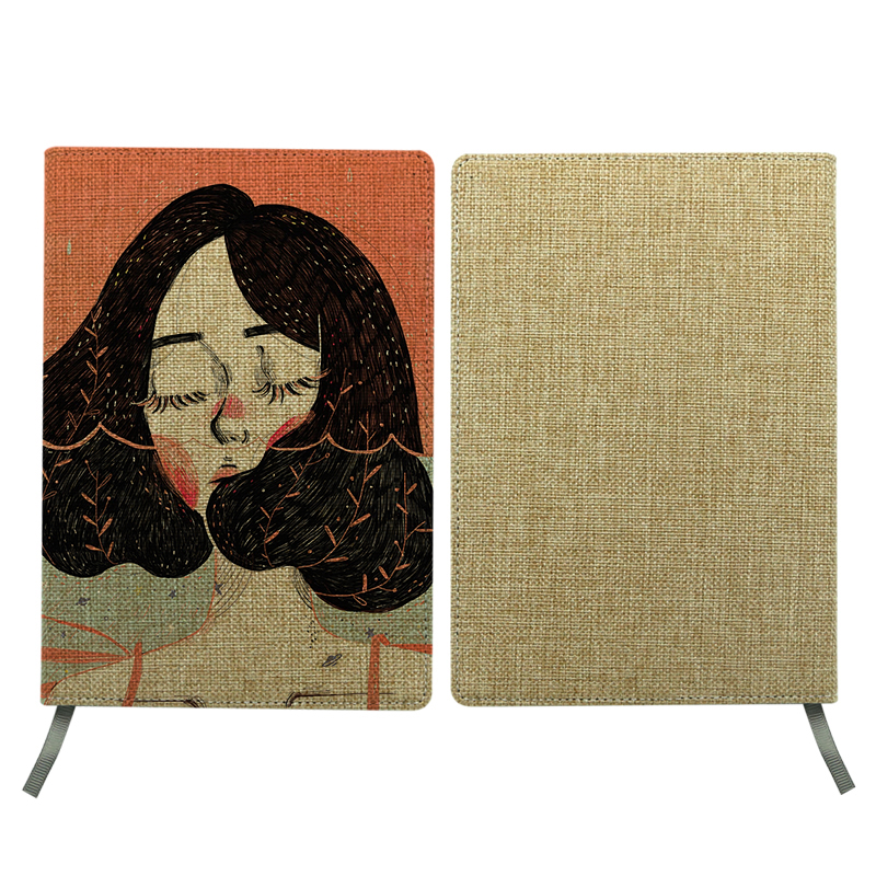 Sublimation Jute Changeable Notebook - A5 storlek