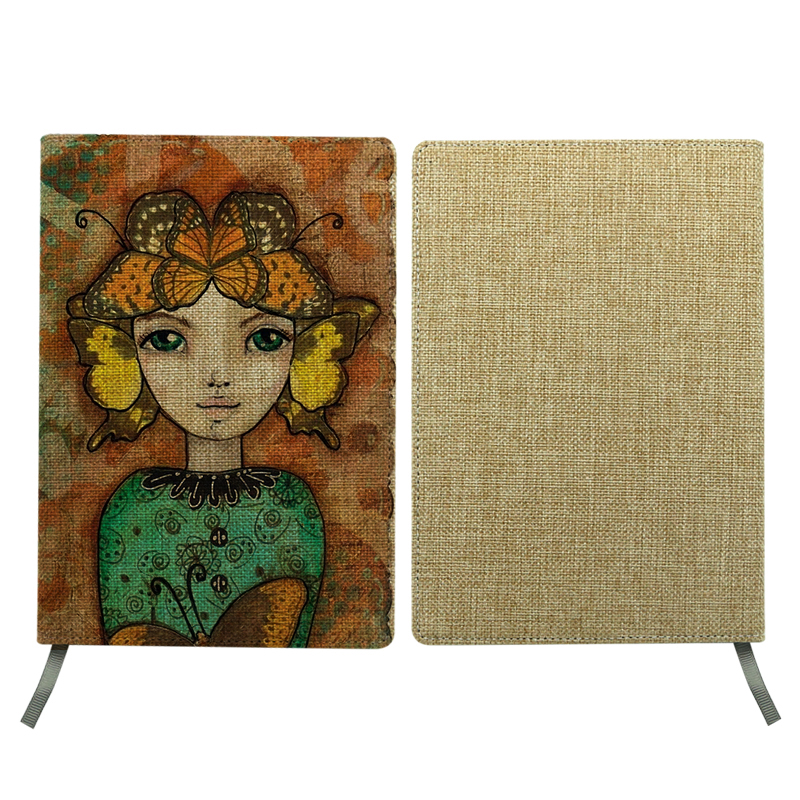 Sublimation Jute Changeable Notebook - A6 storlek